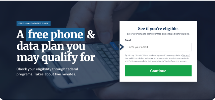 Preview of the phone and data plan eligibility guide