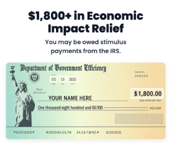 Preview image supplied for an economic impact relief offer