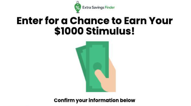 Preview of the one-thousand-dollar promotional sweepstakes